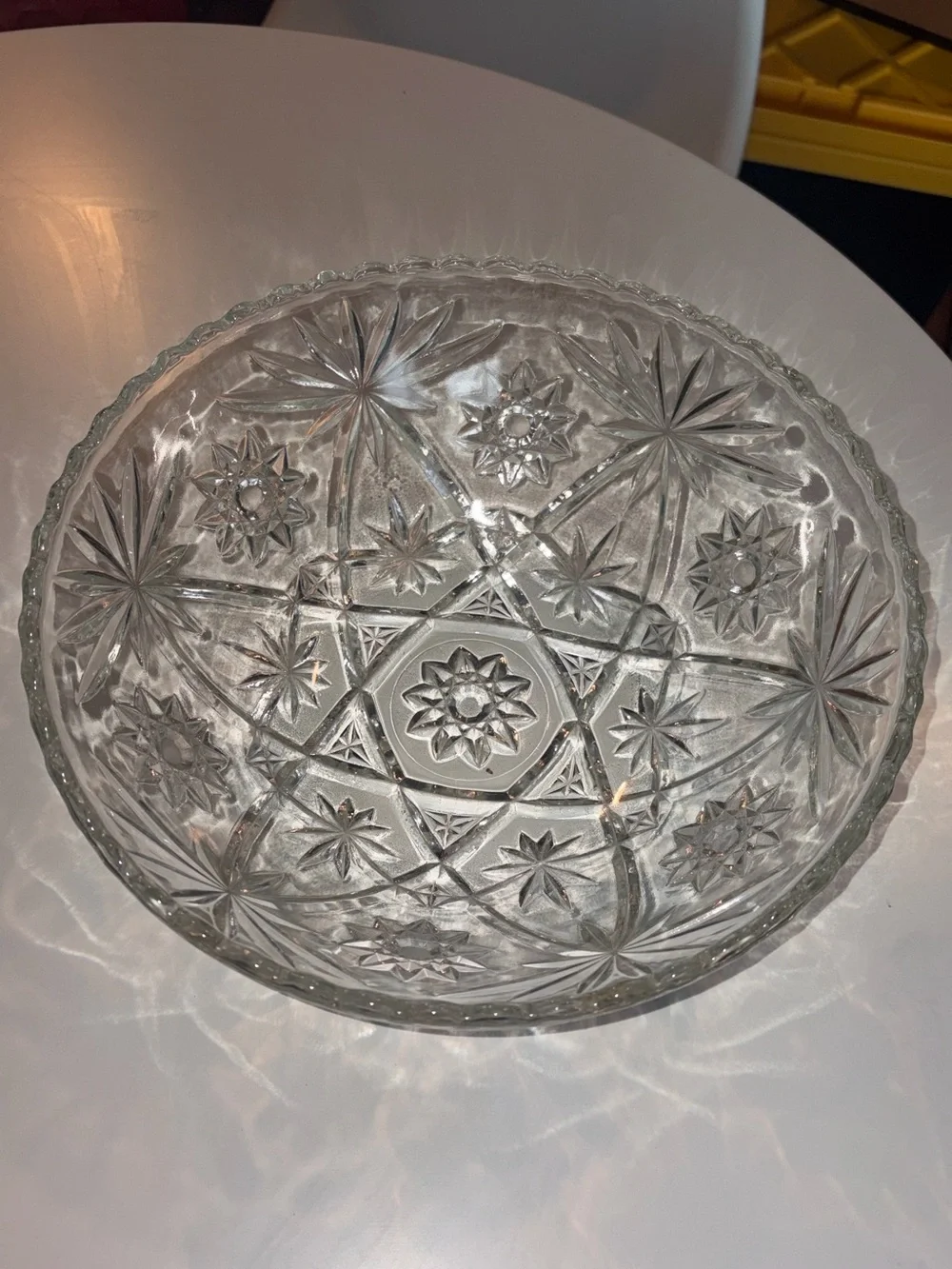 Anchor Hocking Clear Cut Glass Globe Lantern Shade
